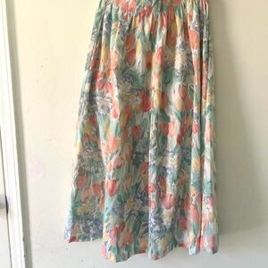 Alfred Dunner Multicolor Floral A-Line Skirt